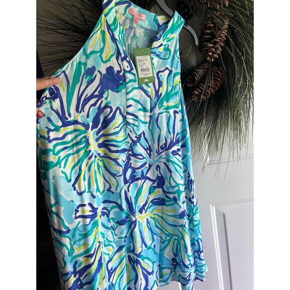 Lilly Pulitzer Halter Style Pool Blue Archelle Dress Size XXS Style 23250 - Picture 14 of 16